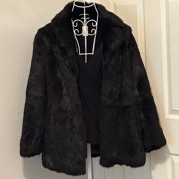 Vintage Rabbit Fur Jacket Black - Picture 7 of 7
